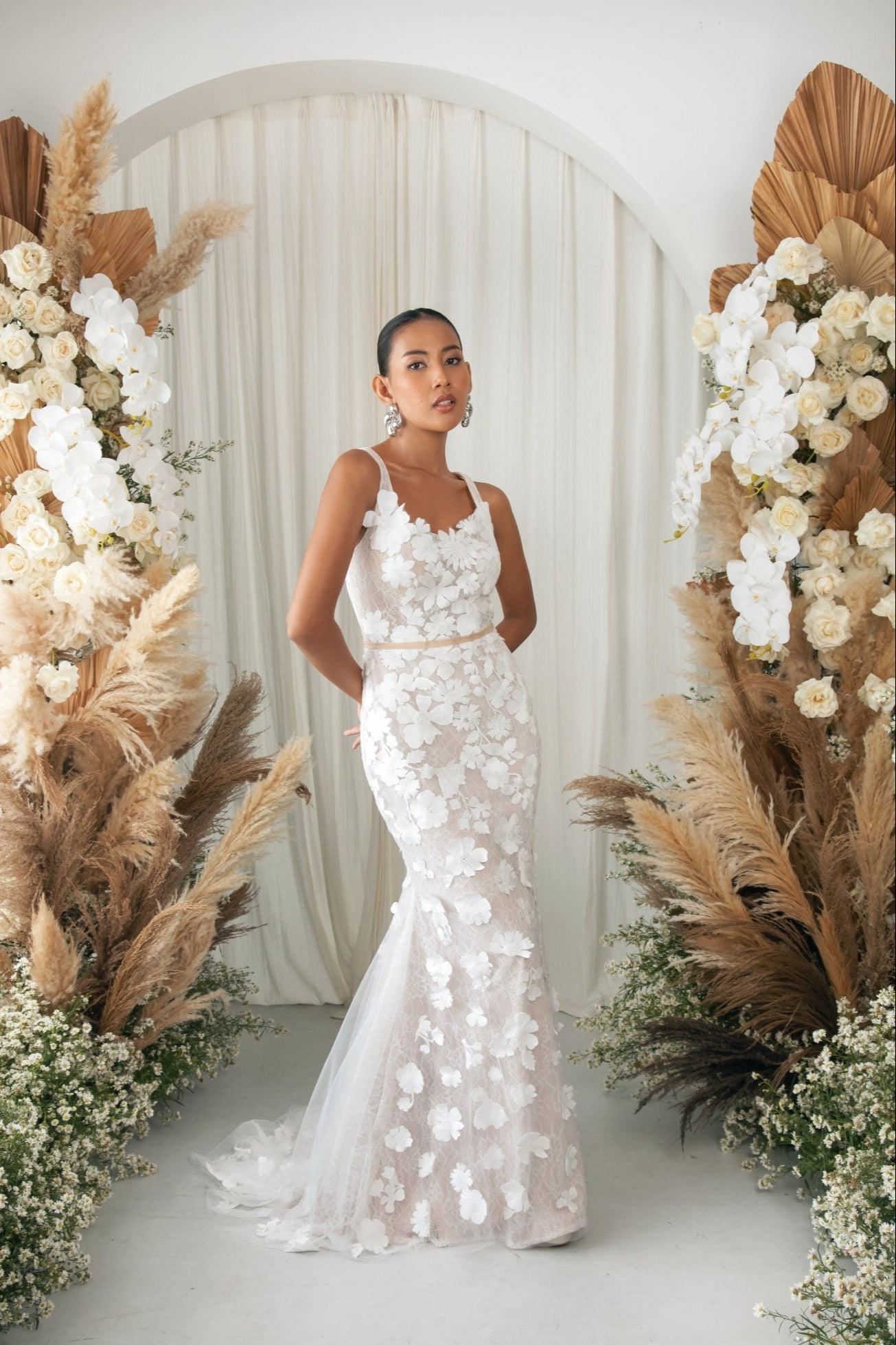 lace dress mermaid Tulle Mermaid Strapless Sweetheart Lace Appliqued Wedding Dresses, MW1000