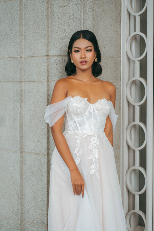 Daphne Off-Shoulder A-Line Wedding Dress