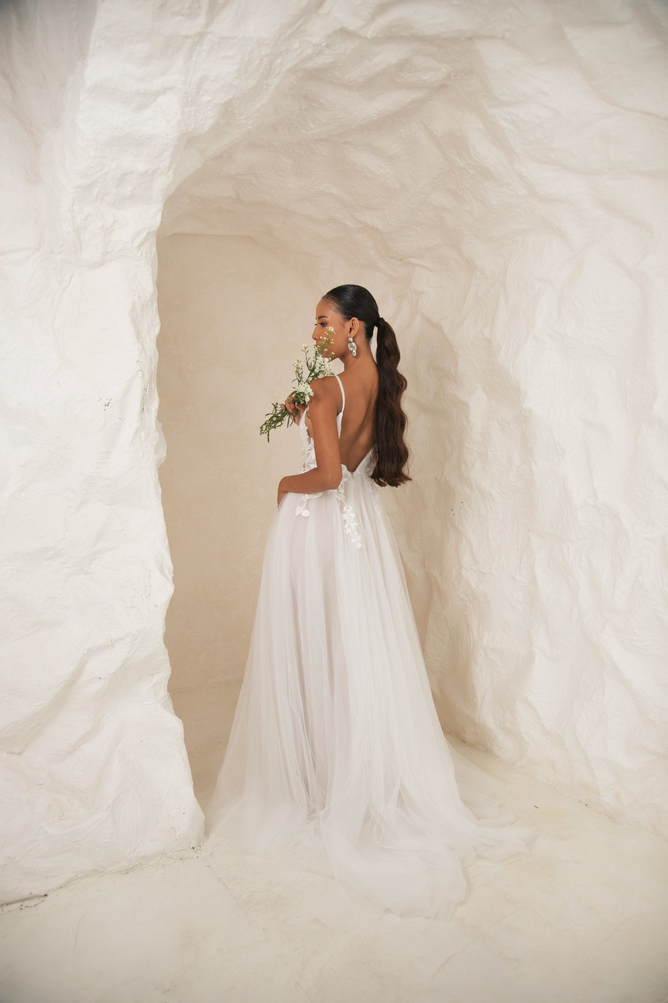 Sierra – Floral Lace Tulle Wedding Gown | Available for Rental or Purchase - Laceywedding